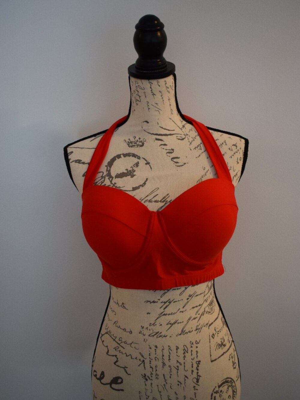 Red Retro style Amourri Bathing Suit top with underwire